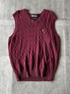Polo Ralph Lauren Men's Burgundy Jumper